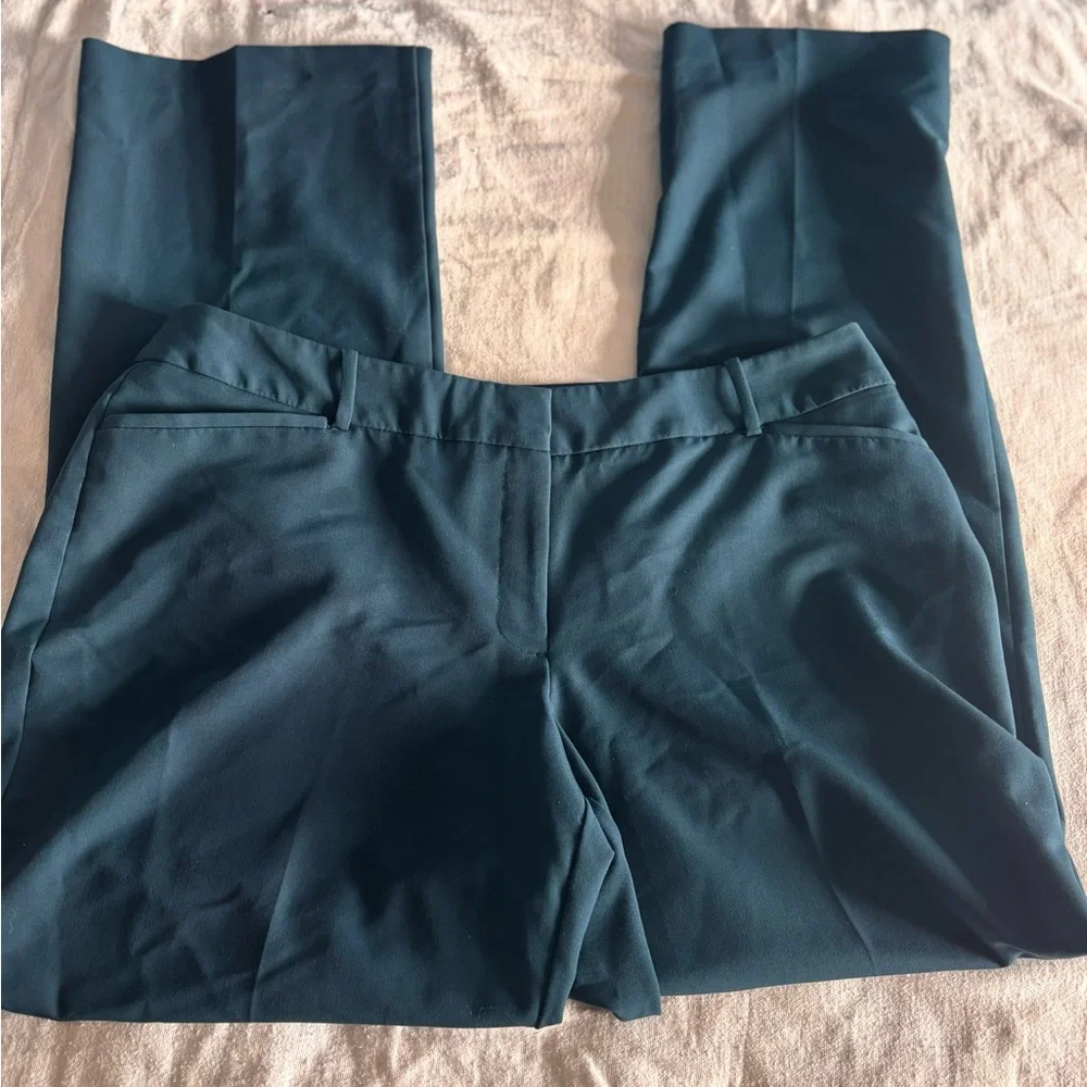 Worthington Dress Pants Women’s 14  
Dark teal color. Curvy fit trouser style. - Picture 3 of 6